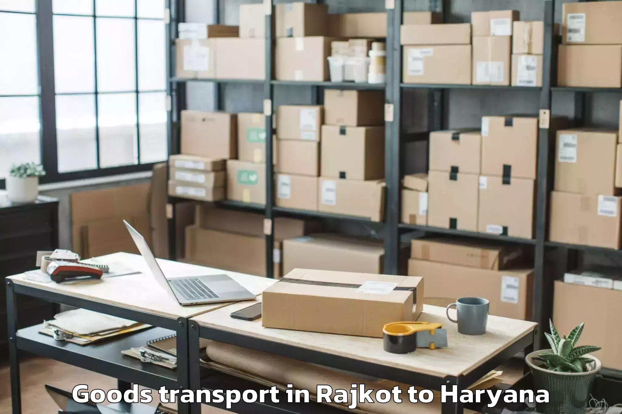 Easy Rajkot to Gold Souk Mall Gurgaon Goods Transport Booking